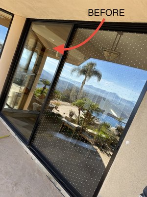 Bird Anti-collision window stickers - Client was tired of birds crashing into his big clear windows. We placed reflective stickers which help prevent birds from crashing into windows. Save the birds, save our planet! Bird Anti-collision window stickers - Client was tired of birds crashing into his big clear windows. We placed reflective stickers which help prevent birds from crashing into windows. Save the birds, save our planet!