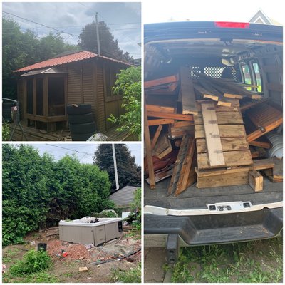 Deck demolition and debris removal. - This project was a deck demolition and debris removal, the deck was old and nailed as well as multiple different drill bits.