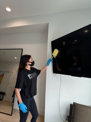 Residential Condo Cleaning - Spotless Maid Cleaning was hired to clean a 1 bedroom 1 bathroom residential condominium in Washington D.C. The owner is a busy professional that travels for work so they did not have time to clean their home. We arrived ready to clean every space top to bottom with our cleaning products, equipment, and techniques. Our friendly staff made sure to dedicate extra time to high priority areas like the kitchen and bathroom. This unit gets great natural light so we made sure to clean the windows and organize their living room. Lastly we polished their white wood floors to give it that newly built home feeling. We look forward to servicing this home again as part of their reoccurring bi-weekly cleaning.
Be sure to book your next cleaning with us so you can enjoy a spotless home as well. New customers that book get a 10% first time discount! Residential Condo Cleaning - Spotless Maid Cleaning was hired to clean a 1 bedroom 1 bathroom residential condominium in Washington D.C. The owner is a busy professional that travels for work so they did not have time to clean their home. We arrived ready to clean every space top to bottom with our cleaning products, equipment, and techniques. Our friendly staff made sure to dedicate extra time to high priority areas like the kitchen and bathroom. This unit gets great natural light so we made sure to clean the windows and organize their living room. Lastly we polished their white wood floors to give it that newly built home feeling. We look forward to servicing this home again as part of their reoccurring bi-weekly cleaning.
Be sure to book your next cleaning with us so you can enjoy a spotless home as well. New customers that book get a 10% first time discount!