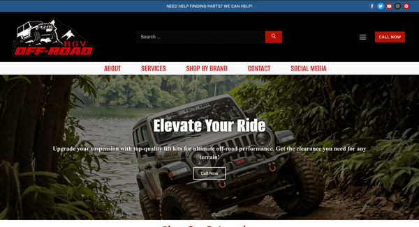 RGV OFF-ROAD - RGV OffRoad needed a professional website to showcase their services, promote off-road builds, and drive local traffic from the Rio Grande Valley. The goal was to create a bold, performance-driven design that reflects their brand and speaks directly to off-road enthusiasts.
What We Delivered:
✅ Custom website design tailored to the off-road industry
✅ SEO-optimized service and location pages
✅ Featured builds with strong call-to-actions
✅ Integrated contact forms and social media links
✅ Fast-loading, mobile-friendly performance