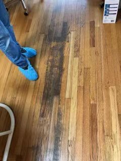 Wood Floor Resurfacing - The wood floor was worn out and turned black. Our contractor re-surfaced the whole house like new. Wood Floor Resurfacing - The wood floor was worn out and turned black. Our contractor re-surfaced the whole house like new.