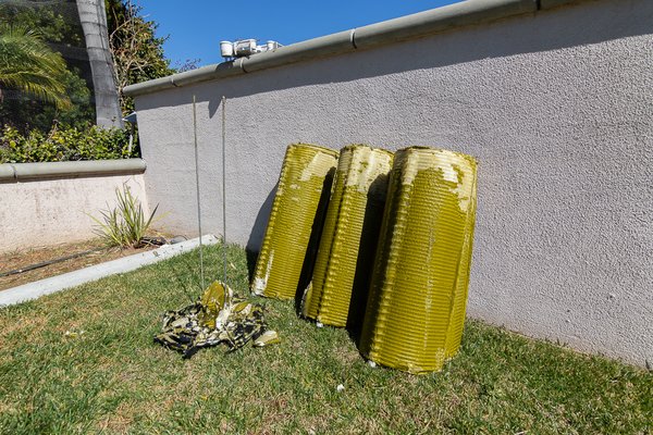 D.E. Filter Clean - Received a call that the customers pool had no suction in the skimmer or inline vacuum, as well as, a lack of flow to the pool and spa. Upon inspection we determined the filter was dirty and the grids were obstructed with algae and debris, causing an increase of pressure in the filter. The filter was opened up, the barrel was rinsed out, grids washed off, all rubber o-rings and metal components properly lubricated, and finally put back together. After adding fresh D.E. to the skimmer, the filter pressure was back down to the acceptable range, and proper filtration and circulation was restored. This pool is ready for a party! D.E. Filter Clean - Received a call that the customers pool had no suction in the skimmer or inline vacuum, as well as, a lack of flow to the pool and spa. Upon inspection we determined the filter was dirty and the grids were obstructed with algae and debris, causing an increase of pressure in the filter. The filter was opened up, the barrel was rinsed out, grids washed off, all rubber o-rings and metal components properly lubricated, and finally put back together. After adding fresh D.E. to the skimmer, the filter pressure was back down to the acceptable range, and proper filtration and circulation was restored. This pool is ready for a party!