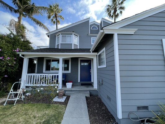 Exterior Painting - We replaced some of the rotted siding and the rest needed a lot of prep work ,sanding and priming etc.