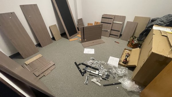 Furniture assembly - Customer requested 130 piece desk assembly for his new office space.  After a frustrating attempt  to assemble his self, He decided to  hired us and was happy with the end result !