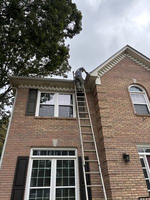Fixing/cleaning roof/gutters - Fixed rotten soffit and cleaned gutters from leaves. Fixing/cleaning roof/gutters - Fixed rotten soffit and cleaned gutters from leaves.