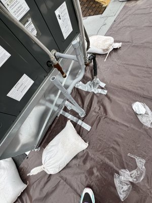 Roof Tarp - A roof tarp is a temporary protective cover placed over a damaged or leaking roof to prevent further water damage to the interior of a building. It’s typically used in emergency situations, such as after a storm, heavy rain, or other incidents that cause roof damage. Roof tarps can help protect your home until a more permanent repair can be made.

** When to Use a Roof Tarp **
1.  After a Storm or High Winds: If your roof is damaged by strong winds, falling trees, or debris, a roof tarp can temporarily seal the damage.
2.  Leaking Roof: If you notice leaks during a rainstorm or due to ice dams, a tarp can help prevent water from entering the house while you arrange for repairs.