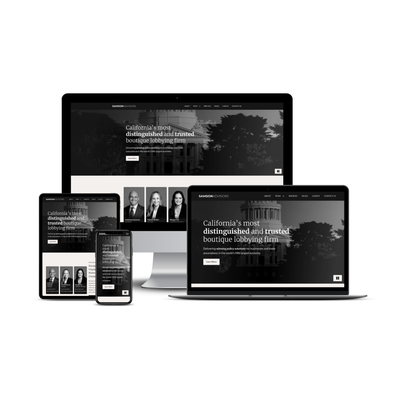 Website Design for Lobbying Firm - 1 page website that was redesigned and developed to include subtle animations and parallax. 

Design work included logo enhancements and updated website designs.