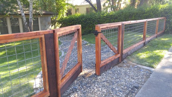 Hogwire/No Climb - Hogwire or No Climb Fence with pressure treated kick board and post. Hogwire/No Climb - Hogwire or No Climb Fence with pressure treated kick board and post.