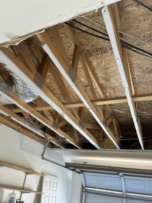 Drywall Repairs - Drywall damage is a common occurrence. Whether it is in a garage, porch or inside the house. Let us come and patch that up so you can't even tell that it was there. Drywall Repairs - Drywall damage is a common occurrence. Whether it is in a garage, porch or inside the house. Let us come and patch that up so you can't even tell that it was there.