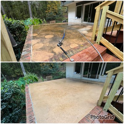 Back concrete pad - Small back patio done in Chapel Hill, NC Back concrete pad - Small back patio done in Chapel Hill, NC