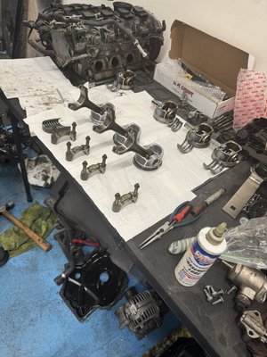 2011 Audi A4 Quattro. Full engine rebuild. - Customers had a blown up engine. We got all the parts together everything from a new crankshaft, pistons, connecting roads and new bearing to bring this engine back to life. Check out the build process. 2011 Audi A4 Quattro. Full engine rebuild. - Customers had a blown up engine. We got all the parts together everything from a new crankshaft, pistons, connecting roads and new bearing to bring this engine back to life. Check out the build process.