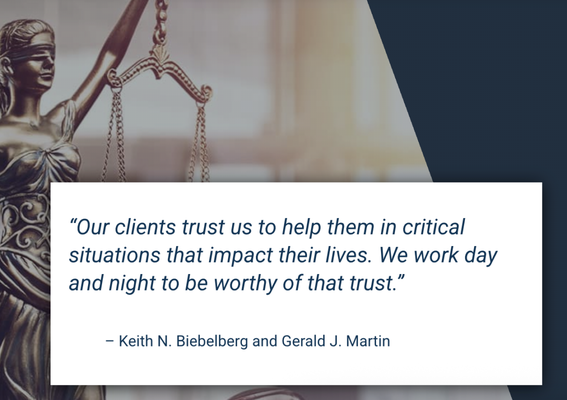 Recognized Excellence at Biebelberg & Martin - Rated by Super Lawyers & Clients Alike! At Biebelberg & Martin, LLC, our reputation is built on proven results, integrity, and deep expertise—qualities consistently recognized by both independent evaluators and our valued clients. Named among the region’s top attorneys by Super Lawyers, our team delivers practical solutions to complex legal challenges in business law, litigation, estate planning, and more. This unwavering commitment is reflected in our 5-star Google reviews, where clients regularly praise our responsiveness, personalized attention, and successful outcomes. Trust your legal matters to a firm with a legacy of service, distinguished awards, and client-driven results.