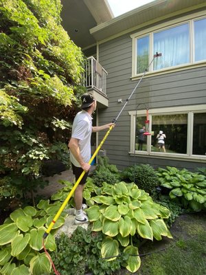 Yearly window and gutter cleaning. - Exterior window, frame, and sill cleaning, as well as interior gutters and exterior gutter clean. Yearly window and gutter cleaning. - Exterior window, frame, and sill cleaning, as well as interior gutters and exterior gutter clean.