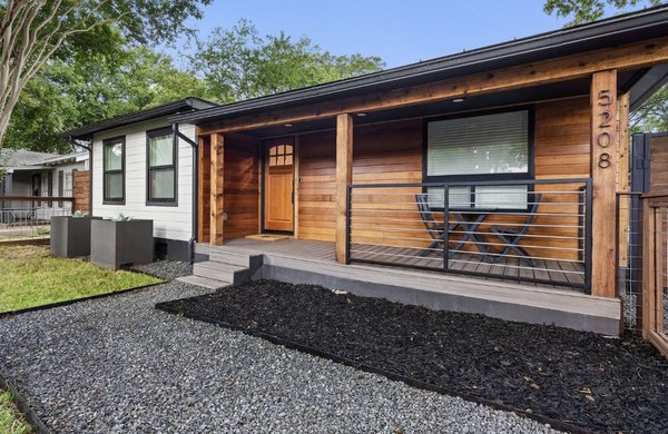 Duval remodel 2020 - This remodel was done on a 100 year old ranch style home close to the Hyde park neighborhood. Out of all our remodels in Austin I have to say this is my favorite. The look of the front with the natural cedar, metal roof and Trex composite deck with metal railing, really gives the home amazing curb appeal.
The home was completely gutted and remodeled by our crew, all new framing and layout, new electrical and, new windows, doors and siding, and of course the nicest interior fit in finish you can get.
Your sure to spot this beauty if you take a cruise down Duval street heading towards home slice pizza! Duval remodel 2020 - This remodel was done on a 100 year old ranch style home close to the Hyde park neighborhood. Out of all our remodels in Austin I have to say this is my favorite. The look of the front with the natural cedar, metal roof and Trex composite deck with metal railing, really gives the home amazing curb appeal.
The home was completely gutted and remodeled by our crew, all new framing and layout, new electrical and, new windows, doors and siding, and of course the nicest interior fit in finish you can get.
Your sure to spot this beauty if you take a cruise down Duval street heading towards home slice pizza!