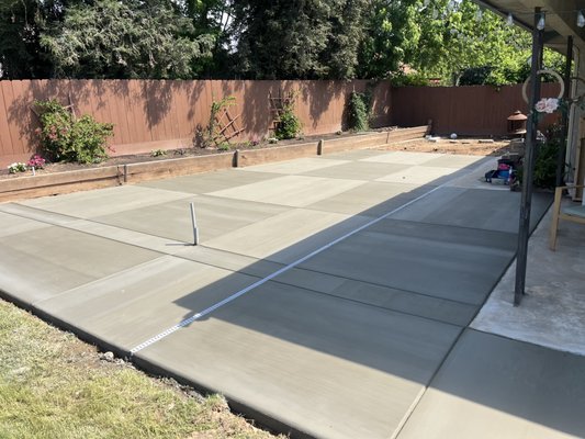 Back Patio - New back patio with a nice broom finish Back Patio - New back patio with a nice broom finish
