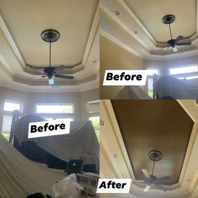 Before / After - • Comprehensive Service Range: 
Beyond standard painting, we offer services such as popcorn ceiling removal, wallpaper removal, and drywall repair, providing a one-stop solution for your home improvement needs.

• Licensed and Insured: 
We are a licensed and insured company, ensuring that your property is in safe and professional hands.

• Free Estimates: 
We offer free, no-obligation estimates, allowing you to plan your project with confidence and transparency.

• Flexible Scheduling: 
Understanding the importance of your time, we offer flexible scheduling options to accommodate your availability.

• High-Quality Materials: 
We use premium paints and materials to ensure a durable and aesthetically pleasing finish that stands the test of time.

• Experienced Professionals: 
With over 10 years of experience, our skilled painters ensure high-quality results.

• Comprehensive Services: 
We offer a range of services, including interior and exterior painting, popcorn ceiling removal, and wallpaper removal, providing a one-stop solution for your painting needs.

• Attention to Detail: 
Our team is committed to meticulous workmanship, ensuring every project meets your expectations.

• Local Expertise: 
Serving Murrells Inlet, SC, and surrounding areas, we understand the specific needs of our community.

• Customer Satisfaction: 
We prioritize your satisfaction, offering honest pricing and detailed work to transform your space.