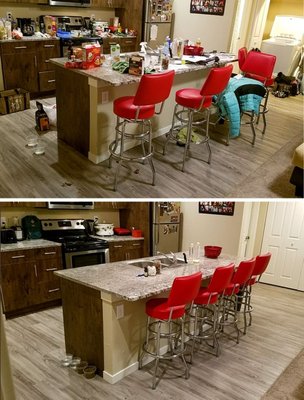 kitchen clean up - This is just a  home we clean monthly.