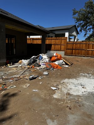 Construction waste removal - We completed a construction debris cleanup, loading everything into our 18-cubic-yard trailer — fast and on the same day you booked! Construction waste removal - We completed a construction debris cleanup, loading everything into our 18-cubic-yard trailer — fast and on the same day you booked!