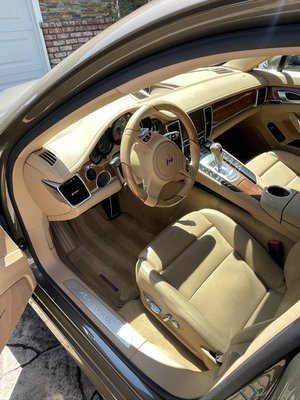 Full Service Detail - This Porsche Panamera received Vince's Full Service Detail including a full interior detail with leather conditioning, exterior hand wash, clay treatment, ceramic paste wax, and tire dressing.