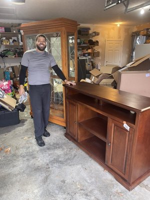 Internal move(moved items around in the customer house or property) - Customer needed items to be moved in his garage to basement. Internal move(moved items around in the customer house or property) - Customer needed items to be moved in his garage to basement.