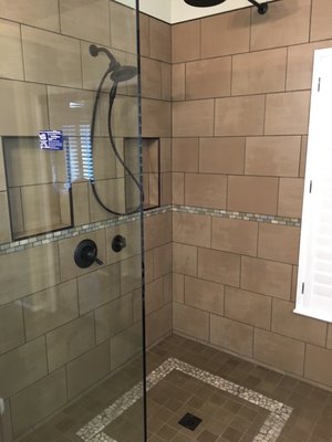 Bathroom Transformation - This bathroom remodel was done for a wonderful customer who went all out with a beautiful design and finishes. Bathroom Transformation - This bathroom remodel was done for a wonderful customer who went all out with a beautiful design and finishes.