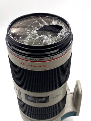 Filter removal and lens repair - This is the reason every lens should have a filter on it, and the filter should be the same quality as your lens. Because if you drop your camera or lens the front will be the point of impact. We had to cut this filter off because of the impact it would not screw off. And once we were done removing the filter the lens was cleaned up and good as new. Filter removal and lens repair - This is the reason every lens should have a filter on it, and the filter should be the same quality as your lens. Because if you drop your camera or lens the front will be the point of impact. We had to cut this filter off because of the impact it would not screw off. And once we were done removing the filter the lens was cleaned up and good as new.