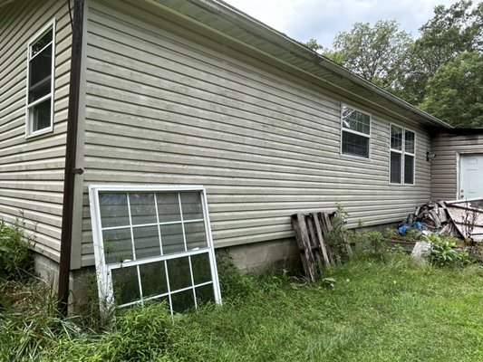 Siding Cleaning - Pressure washed siding for a recent client.
