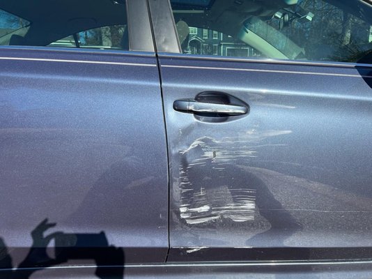 Door repair - This is some work I did for a customer that reached out to me… she took it to her local body shop and they told her she needed a new door and they quoted her at almost $7000! She was also told that she would have to leave the car with them for 2 to 4 weeks… I was able to keep her original parts and have it done for her in less than five hour for a fraction of the price Door repair - This is some work I did for a customer that reached out to me… she took it to her local body shop and they told her she needed a new door and they quoted her at almost $7000! She was also told that she would have to leave the car with them for 2 to 4 weeks… I was able to keep her original parts and have it done for her in less than five hour for a fraction of the price