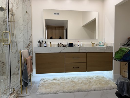 Custom floating vanity - Enhance your bathroom with a custom-built floating vanity that combines modern elegance with everyday functionality. Designed to fit your space perfectly, our wall-mounted vanities create a clean, open look while maximizing floor space for a more spacious feel. Custom floating vanity - Enhance your bathroom with a custom-built floating vanity that combines modern elegance with everyday functionality. Designed to fit your space perfectly, our wall-mounted vanities create a clean, open look while maximizing floor space for a more spacious feel.