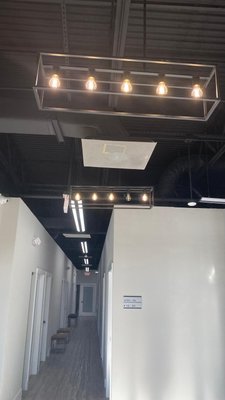 Hallway lights - Completion of the complete installation project for a small shopping mall with 30 stores