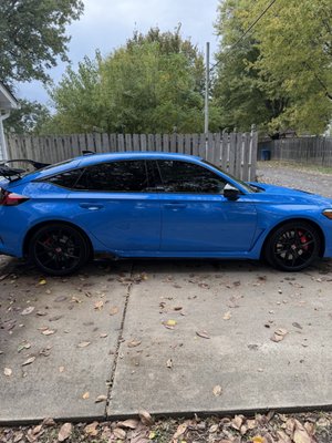 Window Tinting - American Standard Window Film, 5% Carbon Tint on rear glass, 20% Front Doors, 5% Brow.
