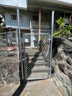 (Small project) Swing Gate installation - Customer needed an affordable gate but wasn’t sure where it should go. We helped plan the perfect spot and mounted the post to the wall — the result came out great! (Small project) Swing Gate installation - Customer needed an affordable gate but wasn’t sure where it should go. We helped plan the perfect spot and mounted the post to the wall — the result came out great!