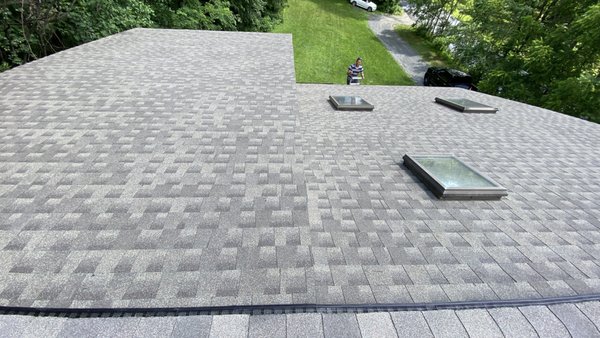 Roof replacement - The roof was replaced with new GAF asphalt shingles. Roof replacement - The roof was replaced with new GAF asphalt shingles.