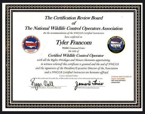 Certifications - Some listed national certifications Certifications - Some listed national certifications