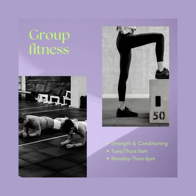 Group Classes - Doing the same workout routines day in and day out can get old and stagnant, so mix it up with high-intensity group workouts. We offer small group workout classes that focus on skill, strength and endurance. From weight lifting to HIIT classes, you'll get the workout you want and need.
Contact us today for our group workout schedule. Group Classes - Doing the same workout routines day in and day out can get old and stagnant, so mix it up with high-intensity group workouts. We offer small group workout classes that focus on skill, strength and endurance. From weight lifting to HIIT classes, you'll get the workout you want and need.
Contact us today for our group workout schedule.