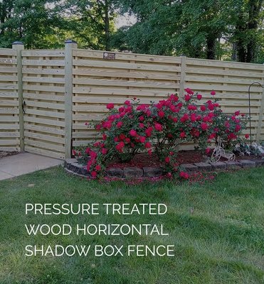 Pressure-Treated Fencing - Upgrade your outdoor space with a Pressure-Treated Wood Horizontal Shadow Box Fence from Emperor Fence! Designed for strength, style, and airflow, our fences provide the perfect balance of privacy and durability.
Get the perfect fence for your home—built to last and designed to impress! Contact Emperor Fence today for a free quote. Pressure-Treated Fencing - Upgrade your outdoor space with a Pressure-Treated Wood Horizontal Shadow Box Fence from Emperor Fence! Designed for strength, style, and airflow, our fences provide the perfect balance of privacy and durability.
Get the perfect fence for your home—built to last and designed to impress! Contact Emperor Fence today for a free quote.