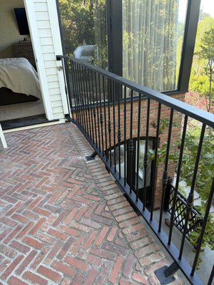 Sherman Oaks Custom Balcony - Our client had an old wood balcony that needed replacement . We designed and built a custom steel balcony that extended on two sides creating another 10 square feet of space for them , and matched there other iron work on the property. Sherman Oaks Custom Balcony - Our client had an old wood balcony that needed replacement . We designed and built a custom steel balcony that extended on two sides creating another 10 square feet of space for them , and matched there other iron work on the property.