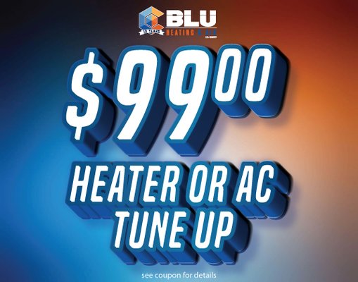 $99 Off Your Next Heater or AC Tune-Up! - 🔥 Beat the Heat/Cold with BLU HVAC Heating and Air! ❄️
As the seasons change, so does the need for a reliable HVAC system. At BLU HVAC Heating and Air in Chula Vista, we understand the importance of maintaining a comfortable home environment. That's why we're offering an exclusive deal for our Yelp customers!
🎉 Special Promotion: Get $99 off any heater or AC tune-up to ensure your system runs efficiently throughout the year!
Why Trust BLU HVAC Heating and Air?
Professional Service: Our experienced technicians are skilled at optimizing HVAC systems to perform at their best.
Quick and Efficient: We prioritize your comfort with fast service to minimize any disruption to your daily routine.
Dedicated Support: Our team is committed to your satisfaction, providing personalized service tailored to your needs.
Promotion Details:
Phone: (619) 380-0921
Special Offer: $99 off any heater or AC tune-up
This offer is perfect for ensuring your heating and cooling systems are prepared for the coming season. Don't wait for the weather to tell you it's time for a tune-up! Take advantage of this special deal now and enjoy peace of mind knowing your HVAC system is in top shape.
🔧 Schedule your tune-up today and keep your home comfortable year-round! $99 Off Your Next Heater or AC Tune-Up! - 🔥 Beat the Heat/Cold with BLU HVAC Heating and Air! ❄️
As the seasons change, so does the need for a reliable HVAC system. At BLU HVAC Heating and Air in Chula Vista, we understand the importance of maintaining a comfortable home environment. That's why we're offering an exclusive deal for our Yelp customers!
🎉 Special Promotion: Get $99 off any heater or AC tune-up to ensure your system runs efficiently throughout the year!
Why Trust BLU HVAC Heating and Air?
Professional Service: Our experienced technicians are skilled at optimizing HVAC systems to perform at their best.
Quick and Efficient: We prioritize your comfort with fast service to minimize any disruption to your daily routine.
Dedicated Support: Our team is committed to your satisfaction, providing personalized service tailored to your needs.
Promotion Details:
Phone: (619) 380-0921
Special Offer: $99 off any heater or AC tune-up
This offer is perfect for ensuring your heating and cooling systems are prepared for the coming season. Don't wait for the weather to tell you it's time for a tune-up! Take advantage of this special deal now and enjoy peace of mind knowing your HVAC system is in top shape.
🔧 Schedule your tune-up today and keep your home comfortable year-round!