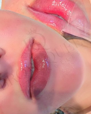 'Bel Air Blushed Lip Blush - BQLA Signature 'Bel Air Blushed lip blushing creating a subtle yet defined lip line and color.