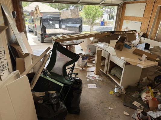 Post construction haul off in south Austin - Client needed debris from a remodeling project hauled off from the garage. Post construction haul off in south Austin - Client needed debris from a remodeling project hauled off from the garage.