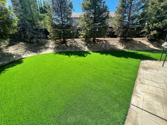 GOAT Silver 96 in Oakley California - This homeowner decided to go with GOAT Silver 96 turf and it turned out great. Even in the middle of summer this yard will stay green and beautiful without wasting thousands of gallons of water and hundreds of dollars every month to maintain. GOAT Silver 96 in Oakley California - This homeowner decided to go with GOAT Silver 96 turf and it turned out great. Even in the middle of summer this yard will stay green and beautiful without wasting thousands of gallons of water and hundreds of dollars every month to maintain.