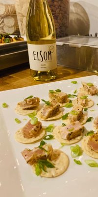 Elegant afternoon at Elsom Cellars - As the preferred catering vendor for Elsom Cellars in SoDo, it is my pleasure to provide provisions and vittles that pair perfectly with their wines. Elegant afternoon at Elsom Cellars - As the preferred catering vendor for Elsom Cellars in SoDo, it is my pleasure to provide provisions and vittles that pair perfectly with their wines.