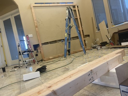 Bedroom remodel - I absolutely loved this bedroom remodel because of the beautiful scenery. When you love what you do it doesn’t feel like work. Ripped out the old carpet got to subfloor and primed it for self leveler and completed a pristine tile job.