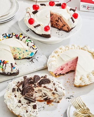 🍦🎂 Custom Ice Cream Cakes & Pies🍦🥧 - The Life of Your Party!
Every moment, big or small, is cause for celebration. Our ice cream cakes and pies are handcrafted works of art made with our fresh, homemade cream. Celebrate your next event, holiday or special occasion with a Bruster’s ice cream cake or pie in any flavor. With 150 recipes in rotation, you’ll have plenty of crowd-pleasing options.
To place a cake or pie order, order now from your neighborhood Bruster’s. Please allow 24-48 hours for custom cake orders 🍦🎂 Custom Ice Cream Cakes & Pies🍦🥧 - The Life of Your Party!
Every moment, big or small, is cause for celebration. Our ice cream cakes and pies are handcrafted works of art made with our fresh, homemade cream. Celebrate your next event, holiday or special occasion with a Bruster’s ice cream cake or pie in any flavor. With 150 recipes in rotation, you’ll have plenty of crowd-pleasing options.
To place a cake or pie order, order now from your neighborhood Bruster’s. Please allow 24-48 hours for custom cake orders