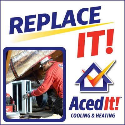 Replace It! - HVAC System Installation in Corona, CA and Surrounding Cities

When it’s time to replace your heating and air conditioning system, the company you choose matters just as much as the equipment you install.

At Aced It! Cooling & Heating, we help homeowners in Corona, CA and surrounding cities replace their HVAC systems the right way. We proudly serve Corona, Riverside, Lake Elsinore, Chino, Yorba Linda, Temecula, and nearby areas throughout Riverside County and Orange County.

A proper system installation is more than setting a new furnace, air conditioner, heat pump, or ductless mini split. It’s about making sure your system is sized correctly, installed safely, passes current code requirements, runs efficiently, and is built to last.

Our installation process starts with a full evaluation of your existing system, ductwork, airflow, electrical, gas, drain lines, equipment location, and overall home comfort concerns. From there, we walk you through clear replacement options based on your home, your budget, and your long-term goals.

We don’t believe in one-size-fits-all HVAC installs. Some homeowners need a reliable standard system. Others may benefit from a high-efficiency variable speed system, inverter heat pump, improved filtration, ductwork upgrades, zoning, surge protection, or indoor air quality improvements.

We explain the differences so you can make the best decision for your home.

Every Aced It! system installation is designed with performance, comfort, and longevity in mind. That means proper equipment setup, clean workmanship, sealed connections, drain protection, electrical safety, refrigerant charging, airflow verification, thermostat setup, and a full system test before we leave.

We also help coordinate important installation requirements like permits, code compliance, Title 24/ECC testing, and final inspections when required. These steps are not just paperwork. They help protect your home, your investment, and your system’s long-term performance.

A cheaper installation may look attractive up front, but if corners are cut on airflow, duct design, drainage, electrical, permits, testing, or startup procedures, it can cost you far more later in repairs, poor comfort, high utility bills, or shortened equipment life.

At Aced It! Cooling & Heating, we are a technician-founded company, not a sales-first operation. Our goal is to educate you, provide real options, and install a system that actually fits your home.

Whether you need a full HVAC system replacement, AC installation, furnace installation, heat pump installation, ductwork replacement, or ductless mini split installation, our team is here to help.

If you’re in Corona, Riverside, Lake Elsinore, Chino, Yorba Linda, Temecula, or a surrounding city, now is the time to plan your system replacement before peak-season breakdowns hit.

Maintain it, repair it, or replace it — just call Aced It!