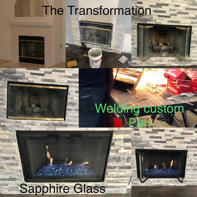 Fire Glass Beautification! - Fire Glass is a Beautiful way to change the look of the inside of your fireplace!￼