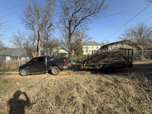 Yard Debis Pickup - This was a yard clean up job. Removed a full trailer of debris. Yard Debis Pickup - This was a yard clean up job. Removed a full trailer of debris.