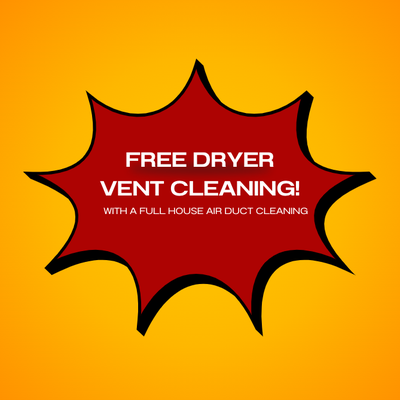 Claim Your Free Dryer Vent Cleaning Today - Improve air circulation and HVAC efficiency with a deep vent cleaning. Schedule today and receive a free dryer vent cleaning with a full house cleaning! Claim Your Free Dryer Vent Cleaning Today - Improve air circulation and HVAC efficiency with a deep vent cleaning. Schedule today and receive a free dryer vent cleaning with a full house cleaning!