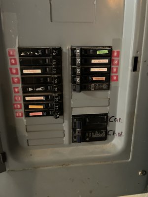 Garage sub panel change - This was the change of a garage sub panel because of overheating issues and concerns with the age of the panel.