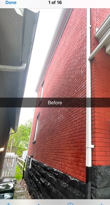 Repointing the grout between the brick’s - Repointing brick wall